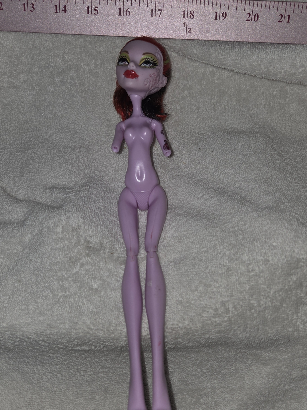 Monster High Operetta Bait Fashion Doll Body with Face Paint and Red-Orange Hair